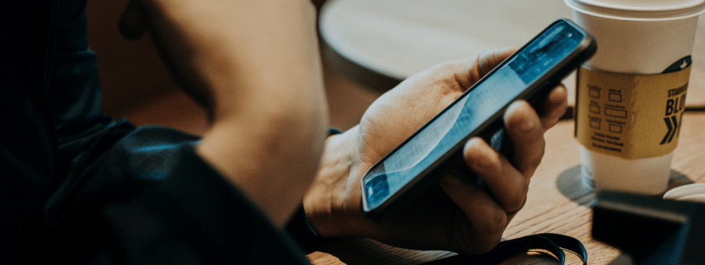 A person holding a phone.