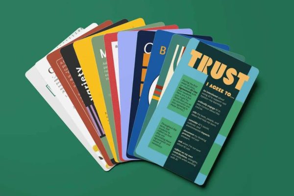 Event feature image a set of cards on green background