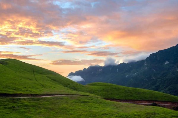 Sunset over the mountains